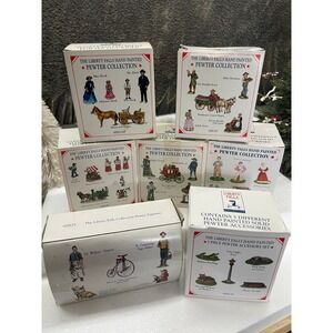 Liberty Falls Hand Painted Pewter Miniature Figurine Lot Train Scale